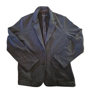 FAHERTY INLET Blazer Jacket Coat - Charcoal Two-Button Blazer Size MEDIUM